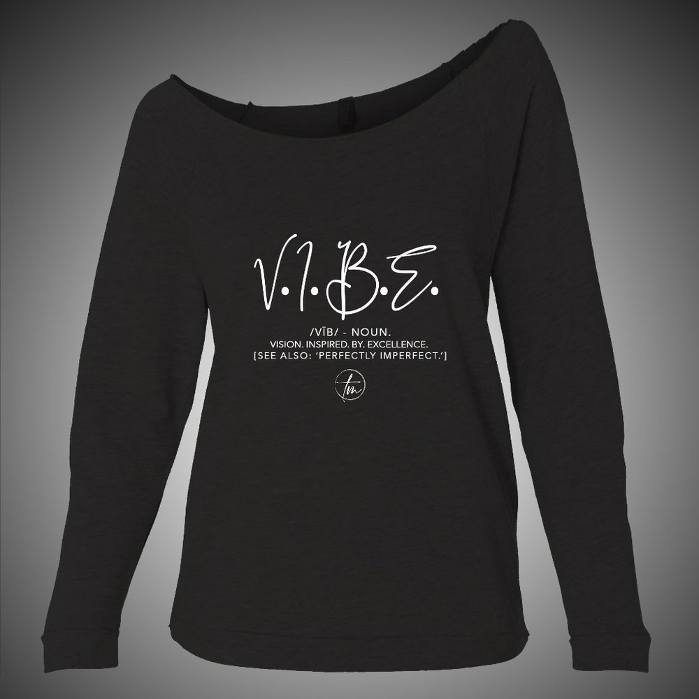 "VIbe" Offshoulder Lightweight Sweatshirt